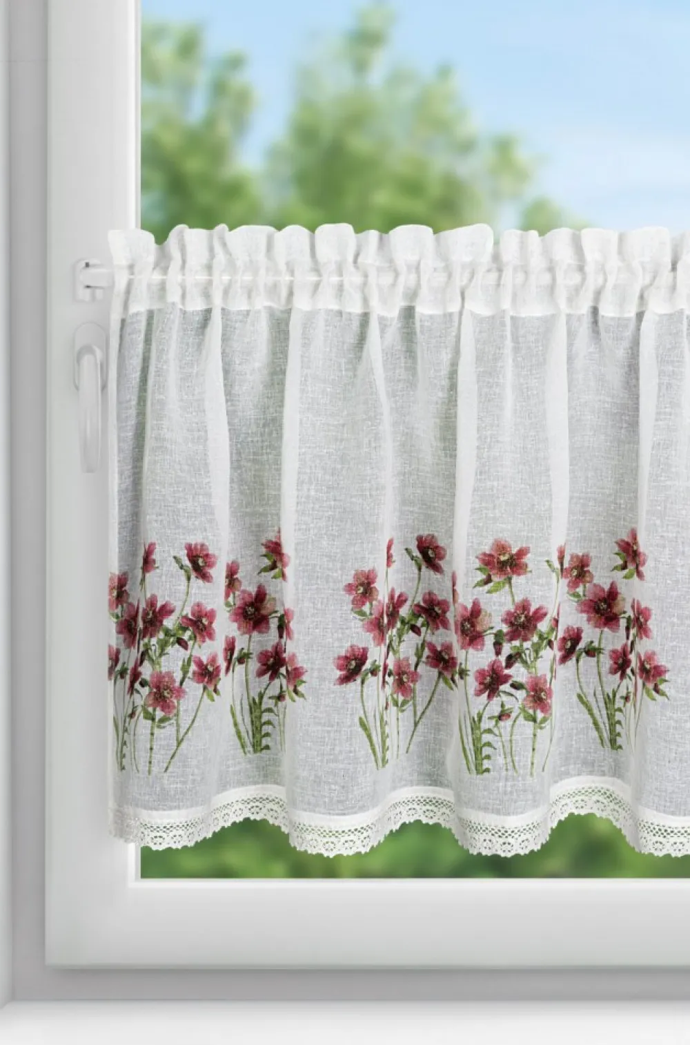 Firana zazdrostka ISA 60x150 kwiaty * EUROFIRANY B.B. Choczyńscy Sp.J. Sale
