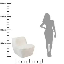 Fotel Minari tapicerowany biały