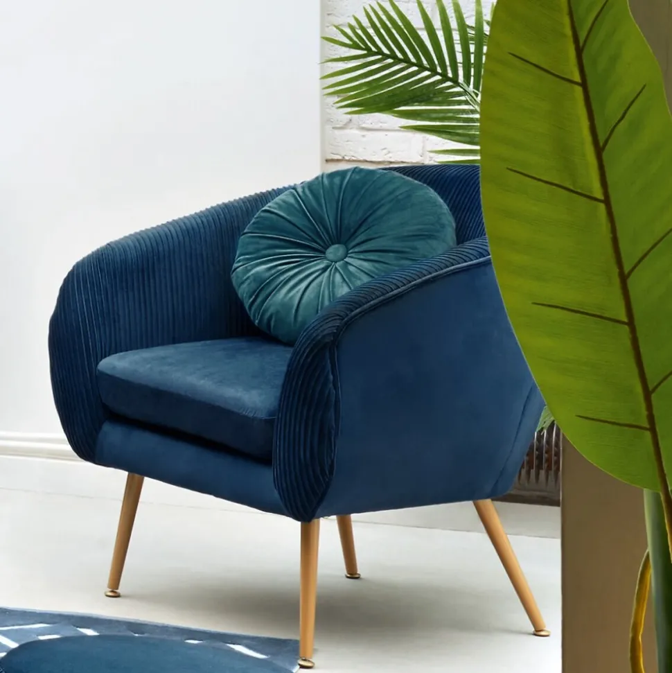 Fotel wypoczynkowy Solaro Velvet Blue