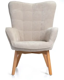 Fotel z podnóżkiem Grella Beige