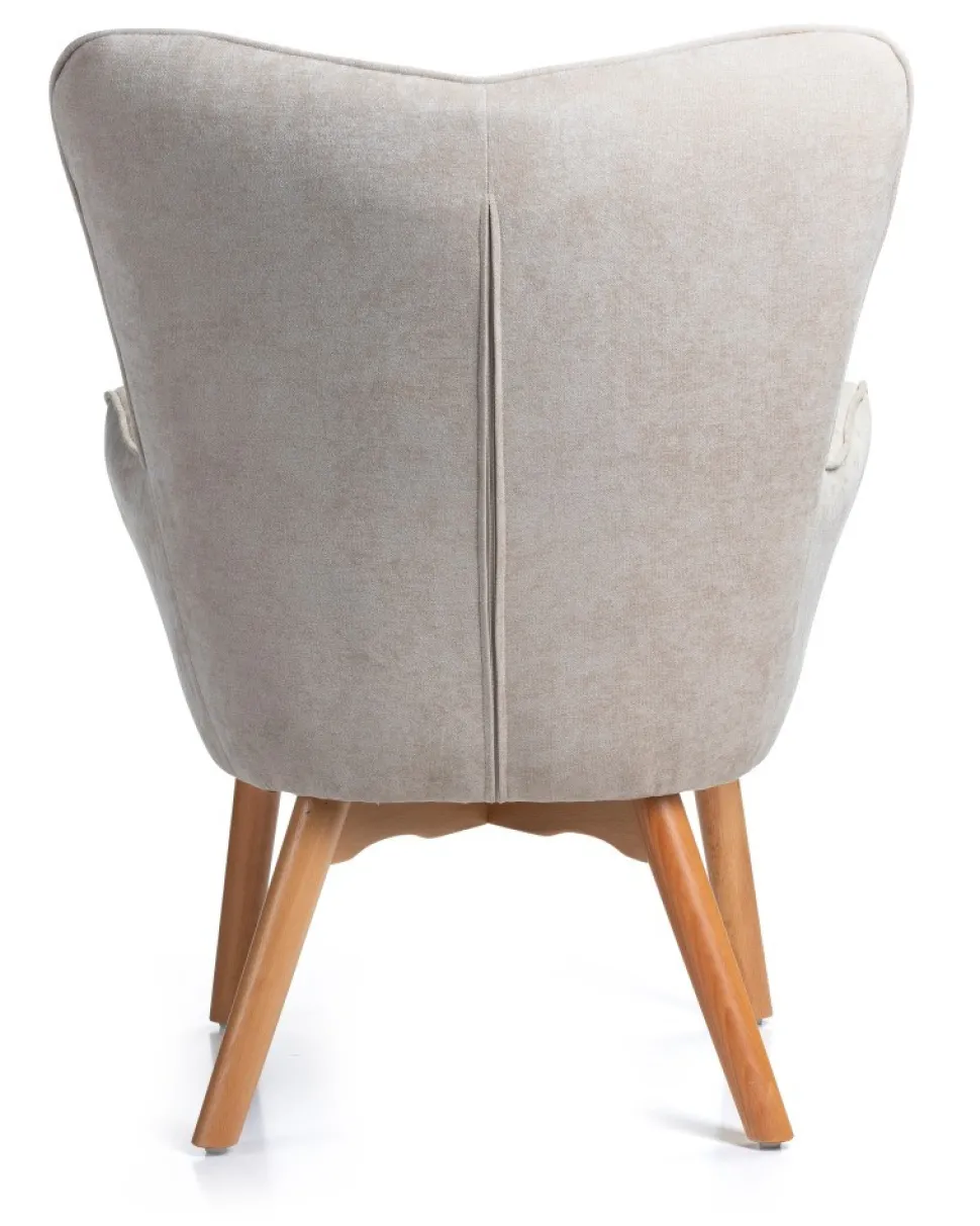 Fotel z podnóżkiem Grella Beige