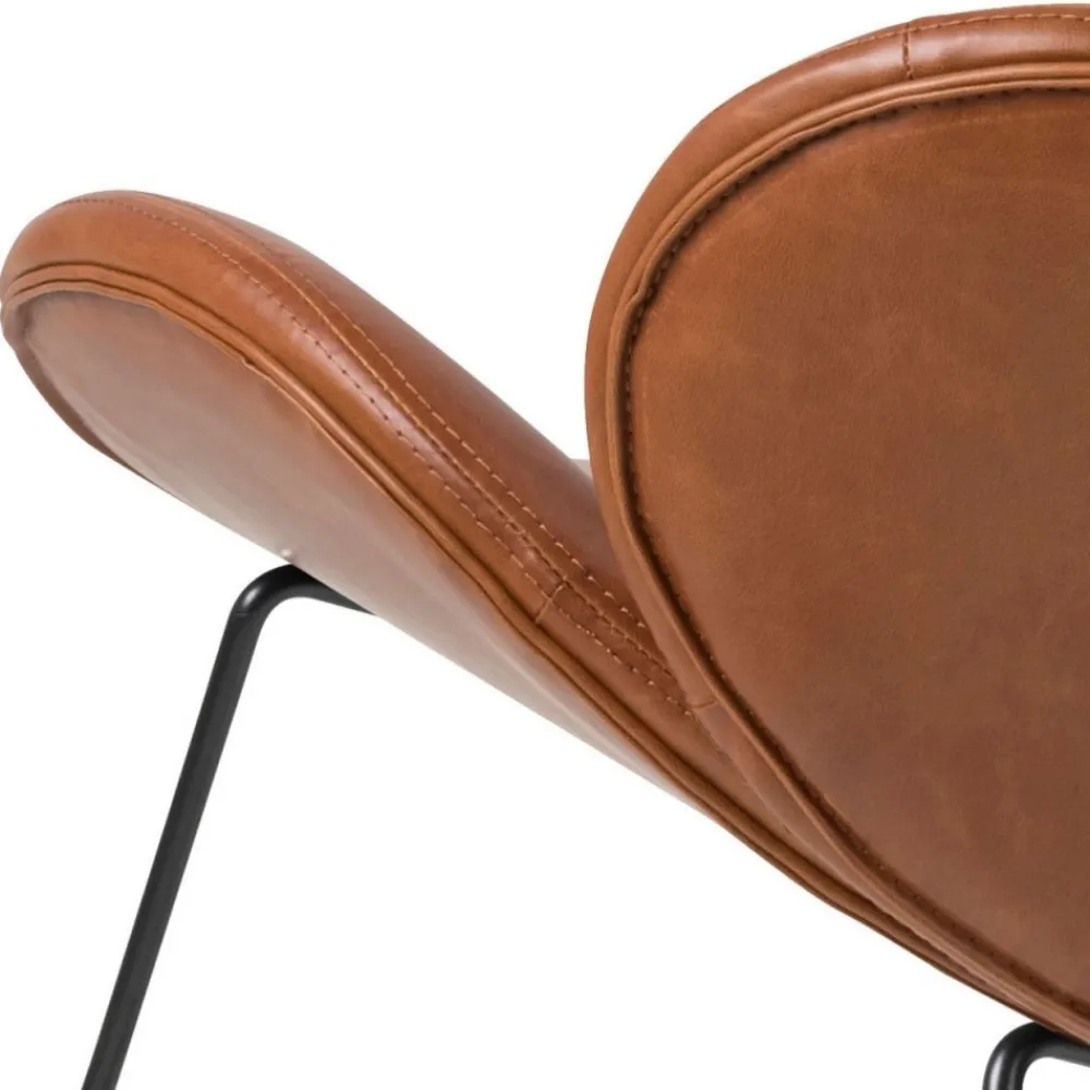 Fotel Cazar imitacja skóry vintage brązowo-czarny * Actona Discount