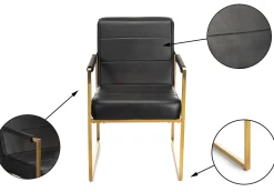 Fotel Kori Gold Black * HowHomely Best