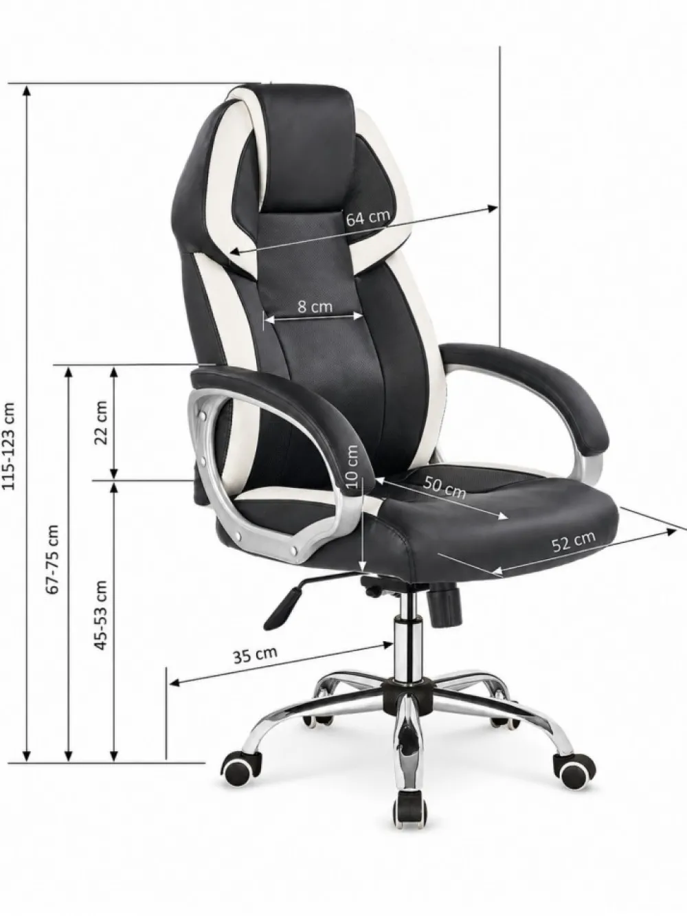 Fotel obrotowy z eco skóry Barton * Halmar