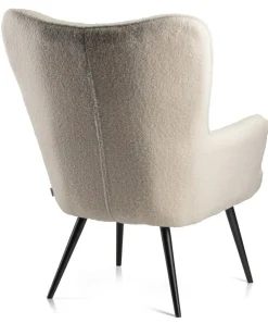 Fotel wypoczynkowy ROKER kremowy Teddy * HowHomely Discount