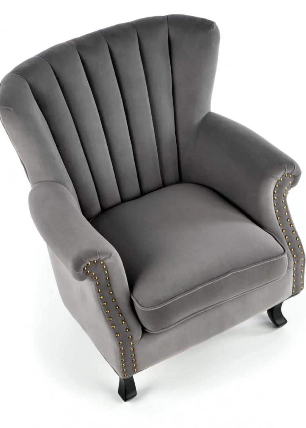 Fotel wypoczynkowy Titan Velvet popiel * Halmar Outlet