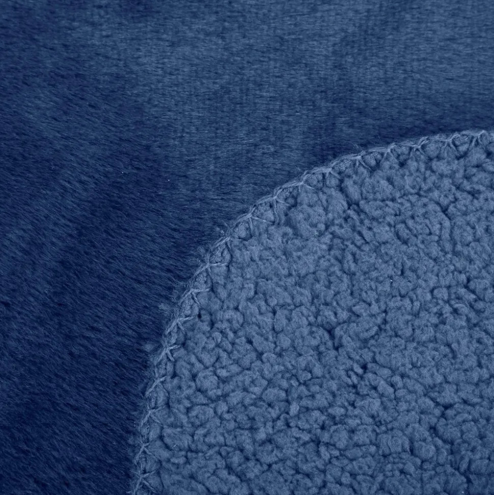 Futrzana narzuta NINA 220x240 cm granat
