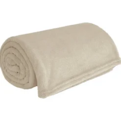 Gładki koc COSY 160x200 cm beżowy *
