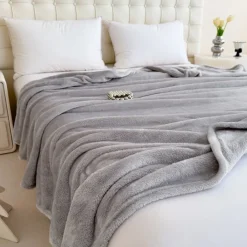 Gładki koc COSY 200x220 cm szary * Clearance