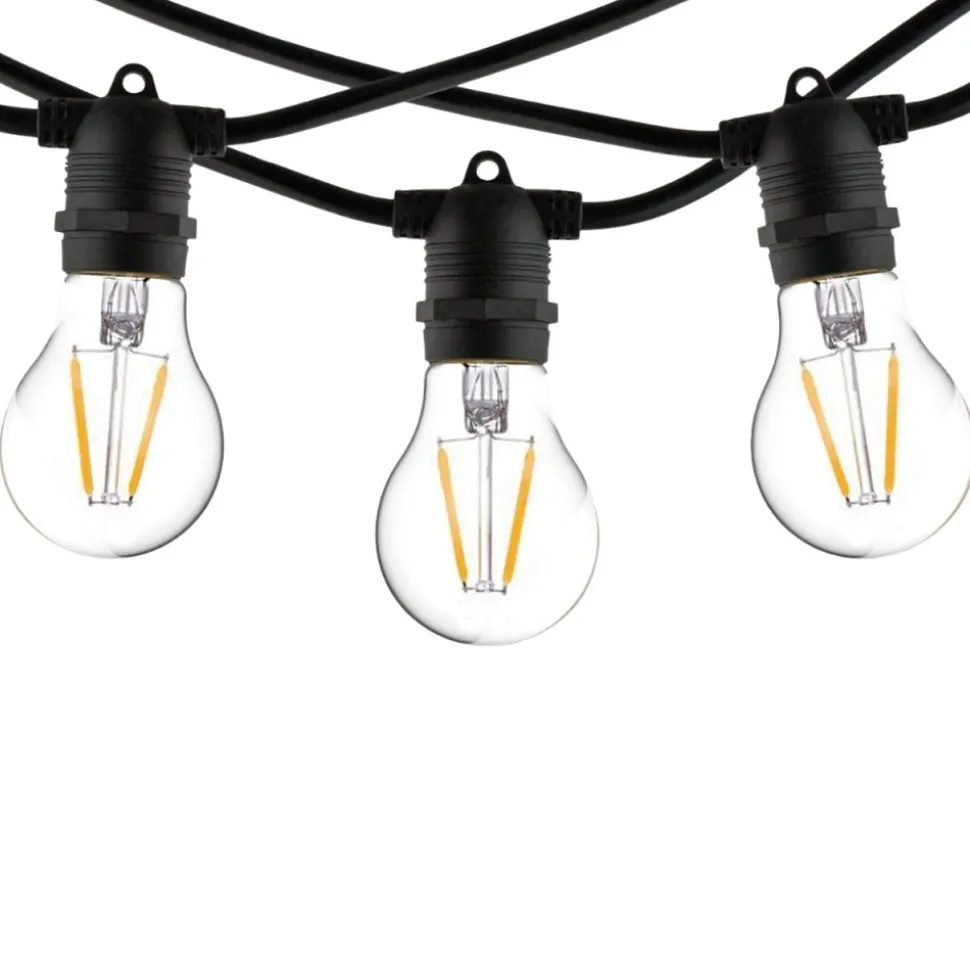 Girlanda ogrodowa FESTOON LIGHTS 9m czarna 15xE27
