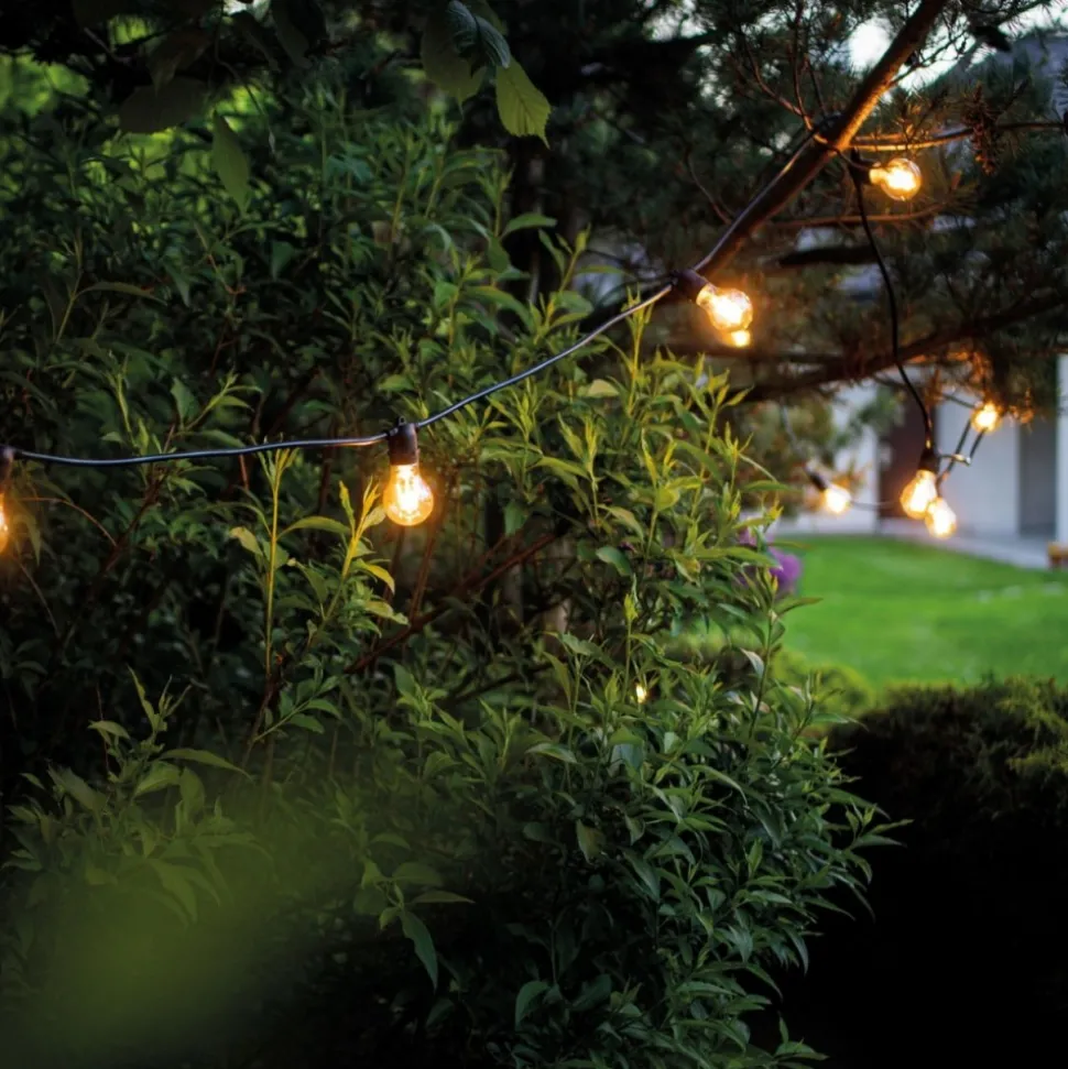 Girlanda ogrodowa FESTOON LIGHTS 9m czarna 15xE27