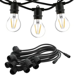 Girlanda ogrodowa FESTOON LIGHTS 9m czarna 15xE27