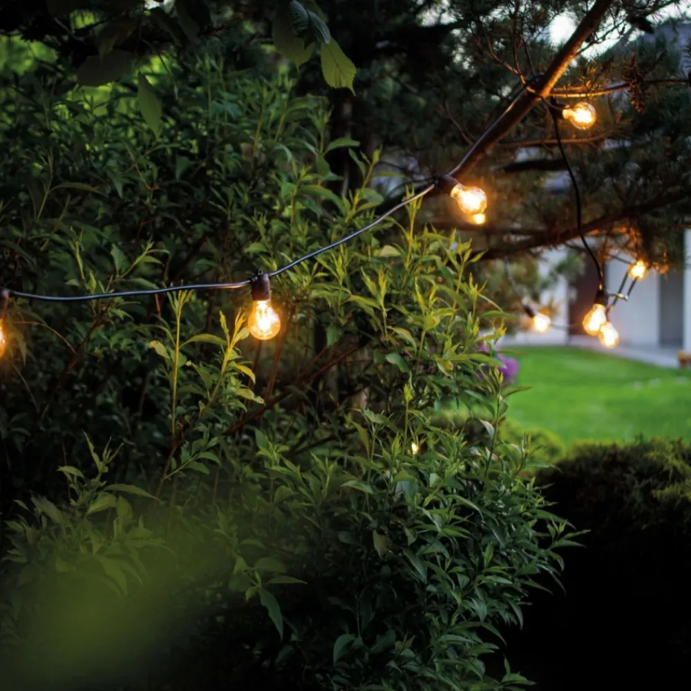 Girlanda ogrodowa FESTOON LIGHTS 6m czarna 10xE27 * Nowodvorski New
