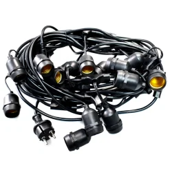 Girlanda ogrodowa 15m czarna E27 * Eko-light New