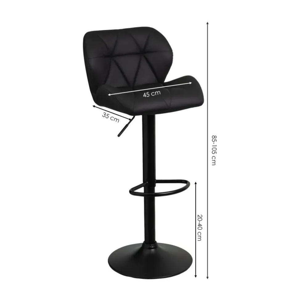 Hoker czarny skórzano-metalowy 105 cm