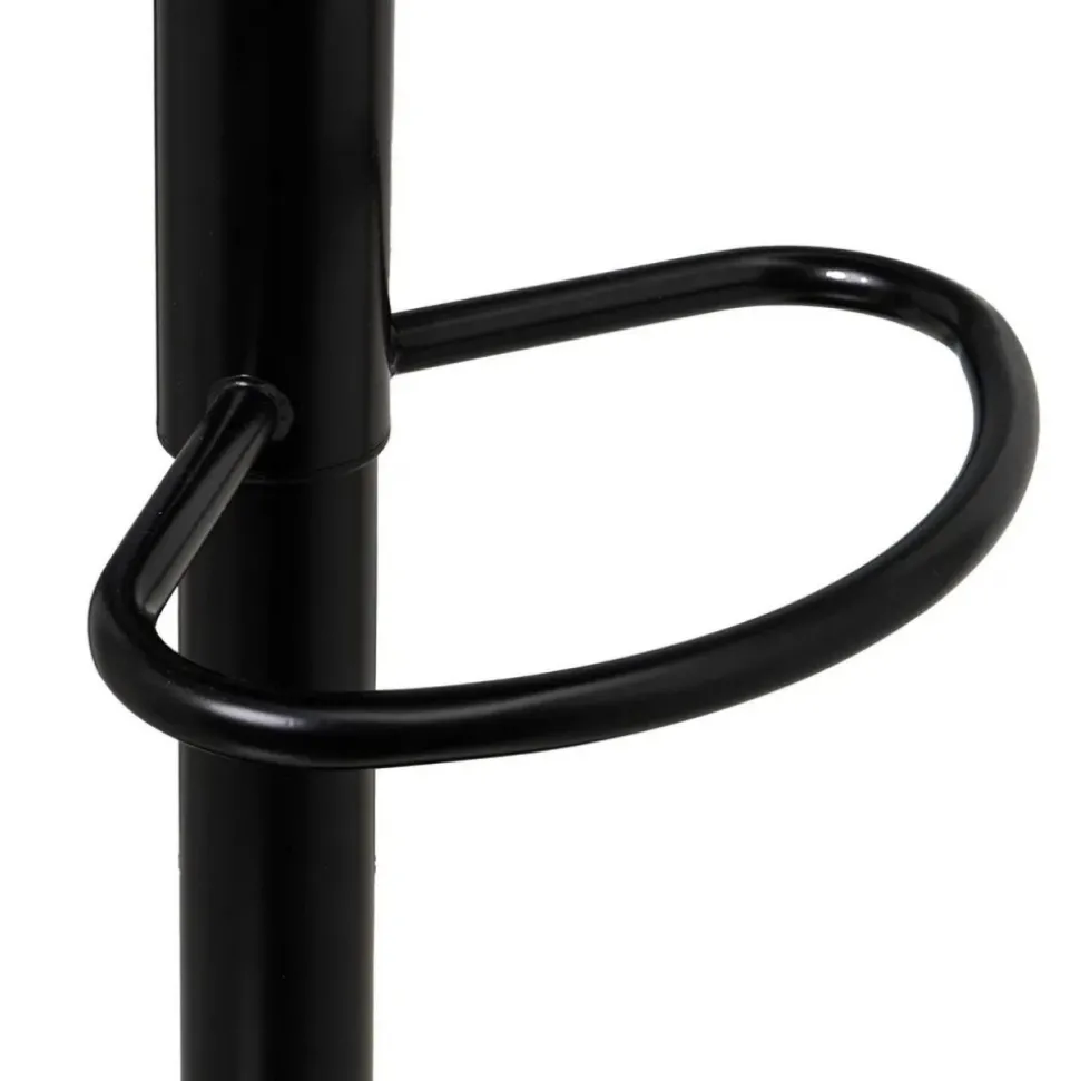 Hoker regulowany czarny skórzano-metalowy 104 cm