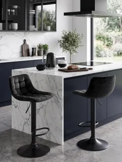 Hoker z tapicerowanym oparciem H95 czarny
