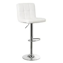 Hoker biały skórzano-metalowy 113 cm * HowHomely Discount
