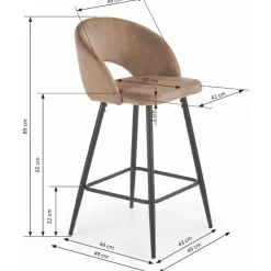 Hoker z oparciem H96 beżowy * Halmar Discount