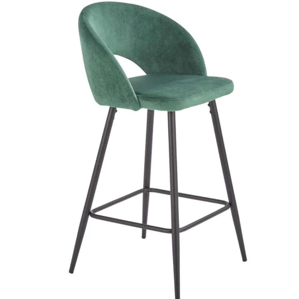 Hoker z oparciem H96 ciemnozielony * Halmar Hot