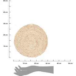 Jasna podkładka na stół 30 cm włókno kukurydziane