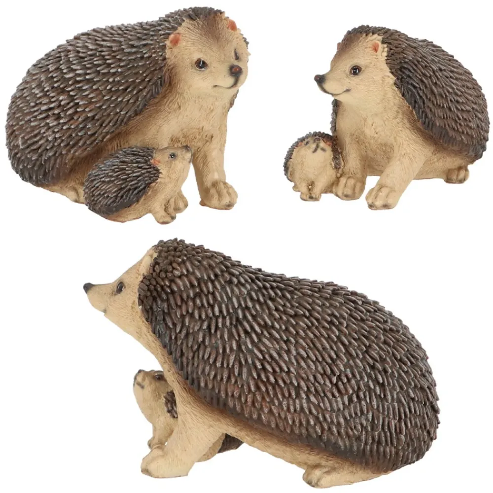 Jeż z małym jeżykiem figurka h10,8 cm * Esschert Design New