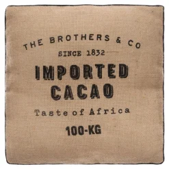 Jutowa poduszka do siedzenia Cacao