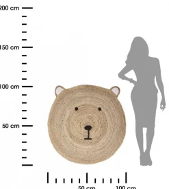 Jutowy dywan dla dzieci Bear 100 cm * Atmosphera