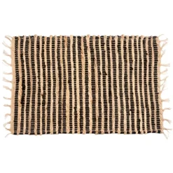 Jutowy dywanik 60x90 cm z frędzlami w pasy * GIFTDECOR Hot