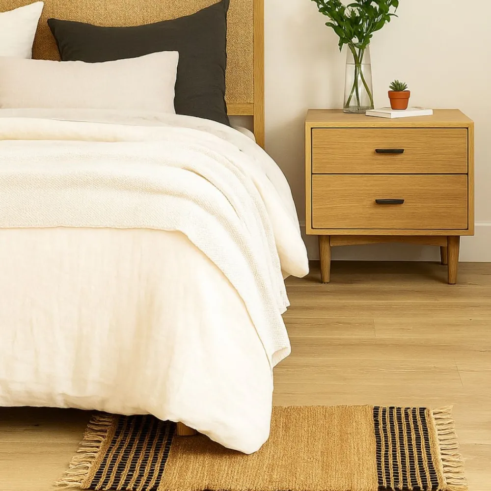 Jutowy dywanik 60x90 cm z frędzlami beżowy * GIFTDECOR Hot