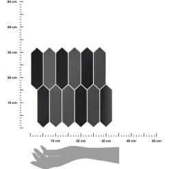 Kafelek samoprzylepny czarny diament 32,5x32,5 cm