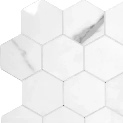 Kafelek samoprzylepny marmurowa mozaika plaster miodu 33x27,5 cm