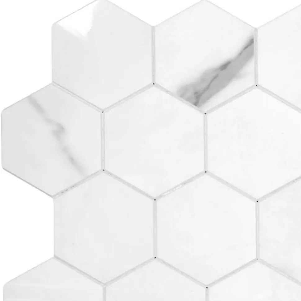 Kafelek samoprzylepny marmurowa mozaika plaster miodu 33x27,5 cm