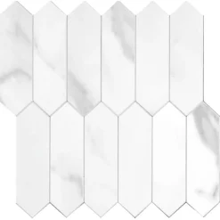 Kafelek samoprzylepny diament marmur 32,5x32,5 cm * HowHomely Outlet