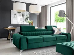 Kanapa z funkcją spania Laurence Nube 35 ciemno zielona * Eltap Discount