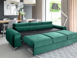 Kanapa z funkcją spania Laurence Nube 35 ciemno zielona * Eltap Discount