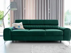 Kanapa z funkcją spania Laurence Nube 35 ciemno zielona * Eltap Discount