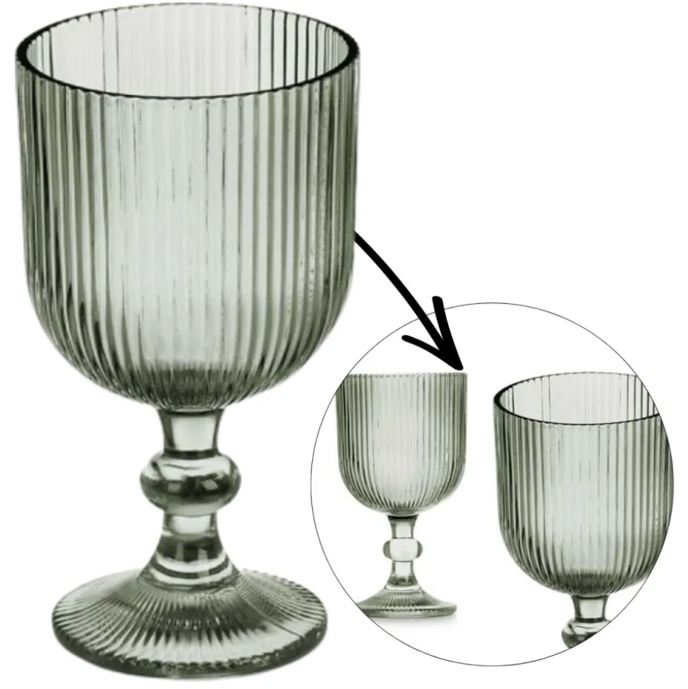 Kieliszek 370 ml prążkowany zielony