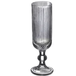 Kieliszek do szampana 160 ml prążkowany szary * VIVALTO Best