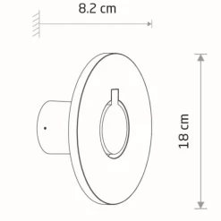 Kinkiet AXION LED czarny 8W IP65 3000K