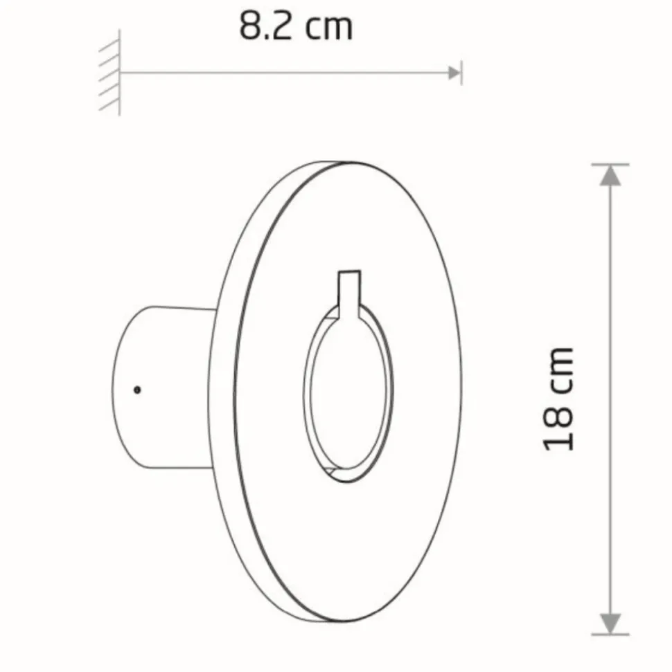 Kinkiet AXION LED czarny 8W IP65 3000K