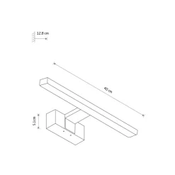 Kinkiet Łazienkowy CEZANNE Biały 8W LED 3000K IP44 40cm