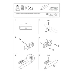Kinkiet Łazienkowy ICE Srebrny 18W LED 4000K IP44