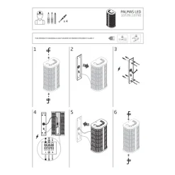 Kinkiet Łazienkowy PALMAS Złoty 15W LED 4000K IP44
