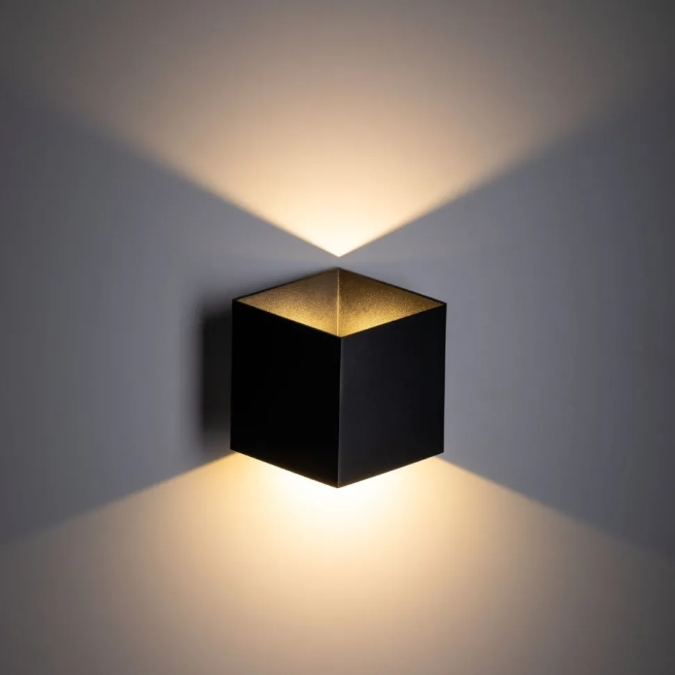 Kinkiet CUBE czarny 2xLED IP 54