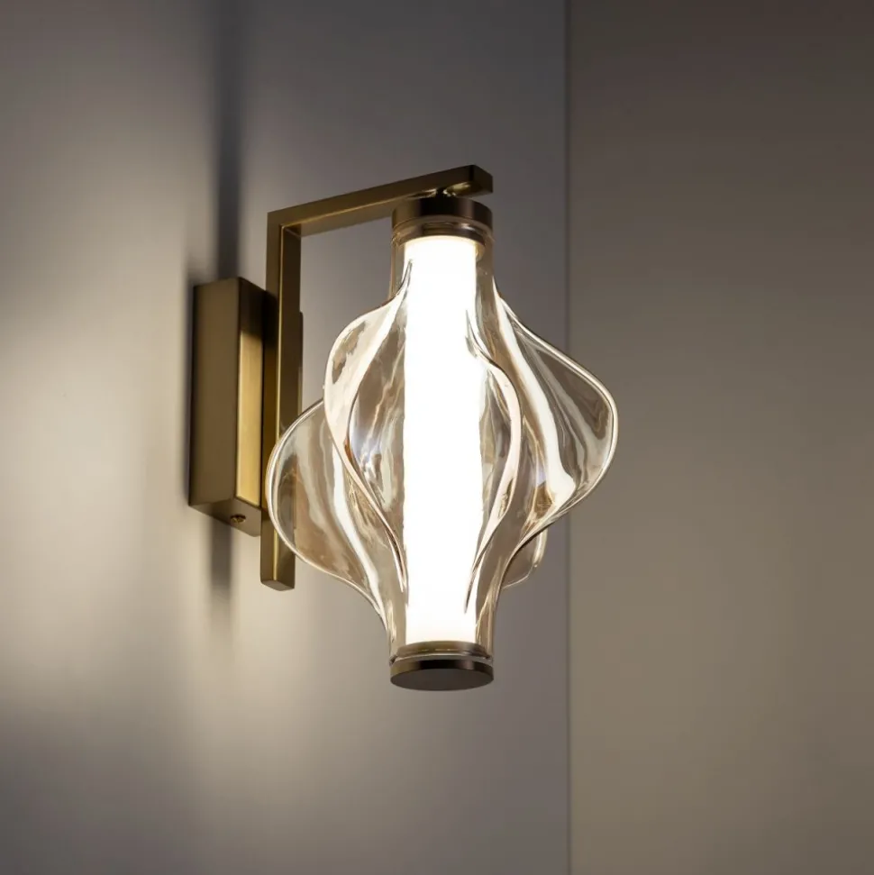 Kinkiet ELVA BRASS mosiądz 1xLED