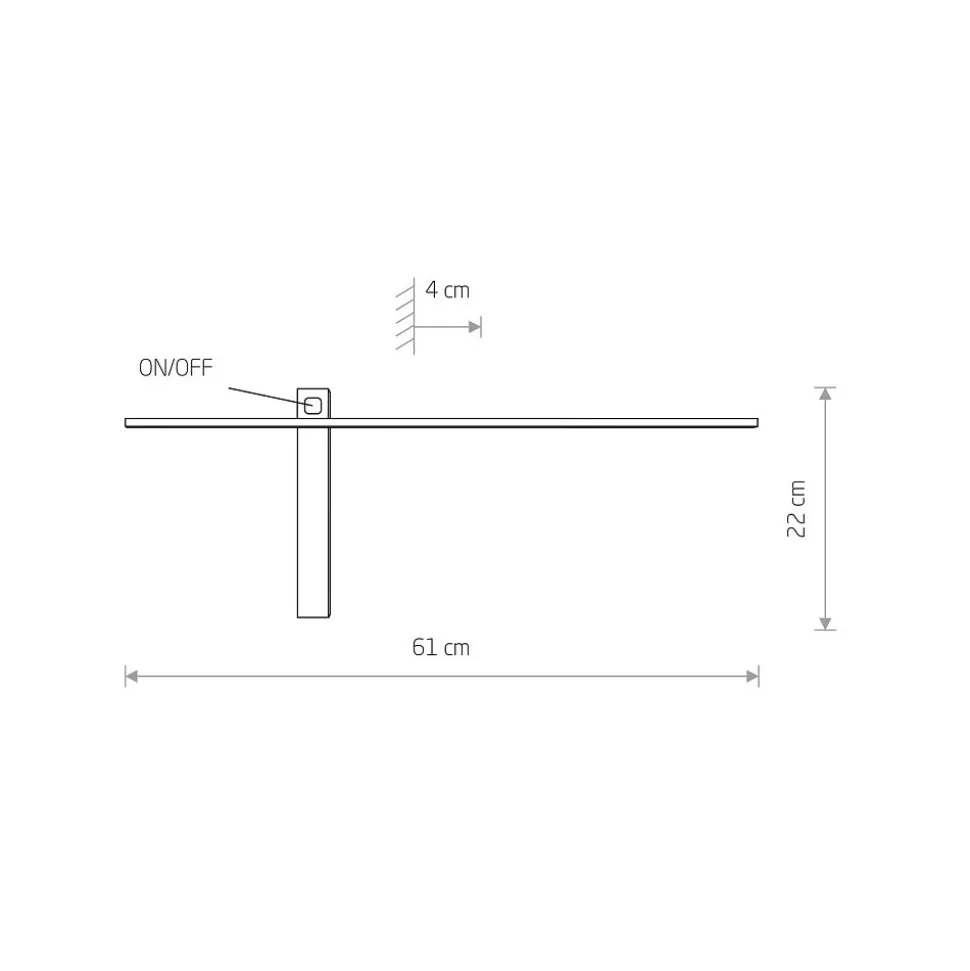 Kinkiet IMPULSE Czarny 6W LED 3000K 61cm