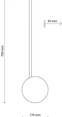 Kinkiet JAVA Czarny 24W LED 70cm
