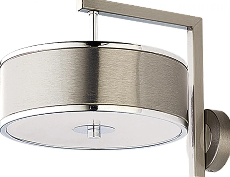 Kinkiet JAZZ Srebrny Szklany Klosz 1xE14