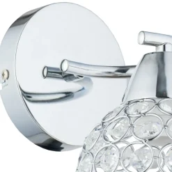 Kinkiet kryształowy srebrny Crystal I 1xE27 kryształki